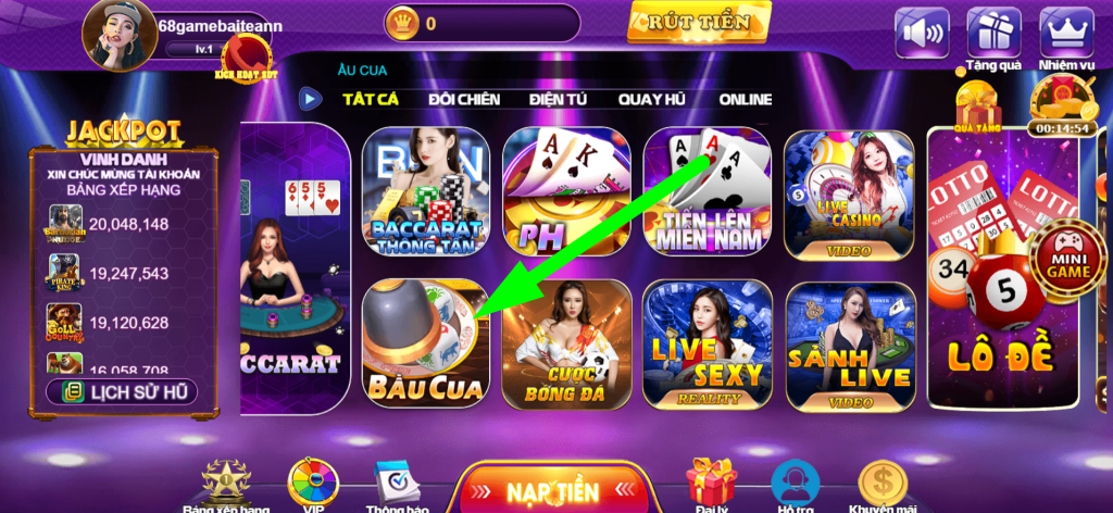 Giới thiệu tổng quan về cách chơi Bầu Cua 68 game bài