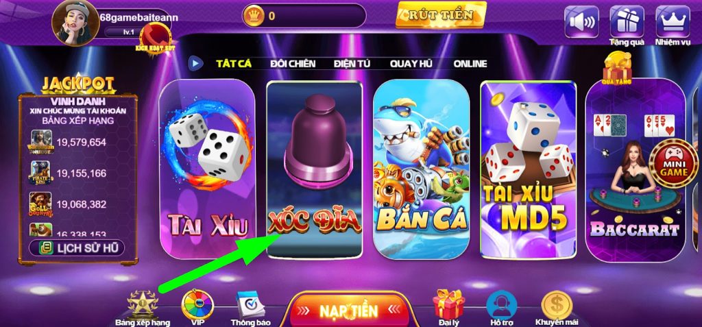 Giới thiệu tổng quan về cách chơi Xóc Đĩa 68 game bài 