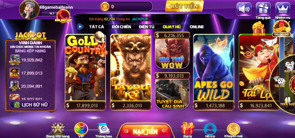 Hướng dẫn tham gia chơi nổ hũ tại 68 game bài 