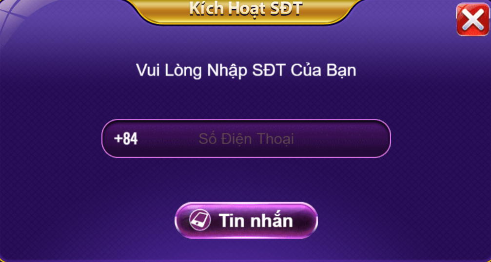 Nhập số điện thoại để đăng ký