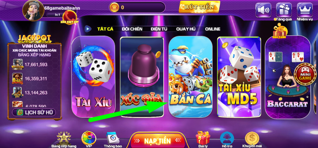 Tổng quan về bắn cá game bài 68 