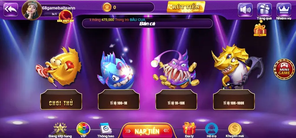 Bắn Cá Đổi Thưởng tại cổng game đổi thưởng 68 game bài