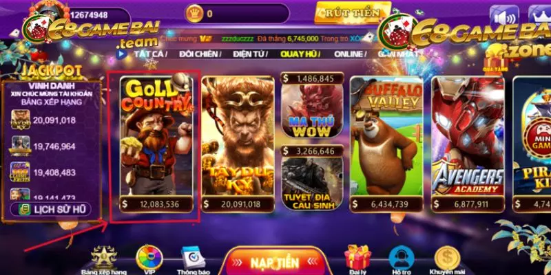 Gold Country 68 game bài mang đến những trải nghiệm ấn tượng